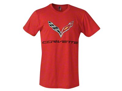 C7 Logo T-Shirt; Red