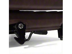 Classic Fold and Tumble Rear Bench Seat with Universal Mounting Brackets; Dark Saddle with Diamond Stitching (Universal; Some Adaptation May Be Required)
