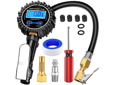 Digital Tire Inflator/Deflator with Pressure Gauge; 250PSI