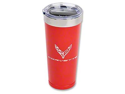 Double Wall Polar Travel Tumbler with Copper Vacuum Insulation; Red