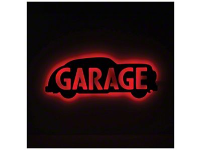 Garage Sign; Backlit MDF