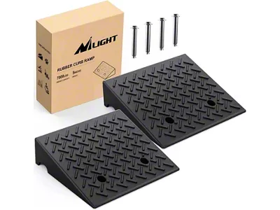 Heavy Duty Rubber Curb Ramps; 5-Inch Rise