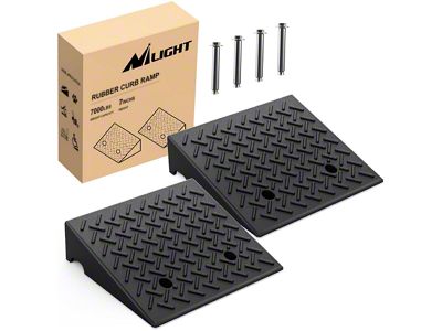 Heavy Duty Rubber Curb Ramps; 7-Inch Rise