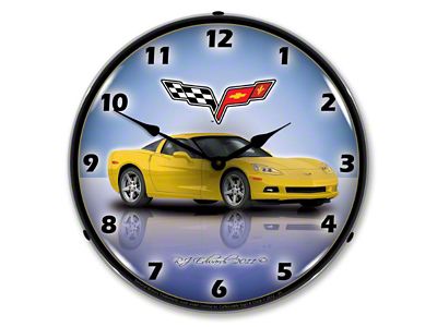 LED Clock; C6 Velocity Yellow