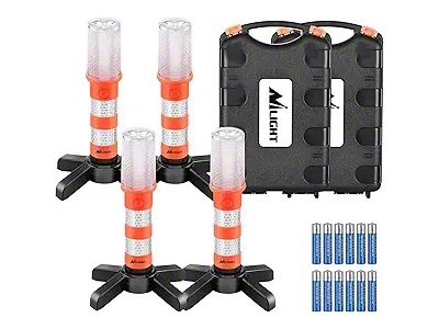 LED Emergency Roadside Kit; 4-Pack