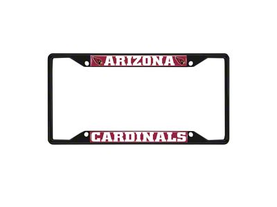License Plate Frame with Arizona Cardinals Logo; Black and Red (Universal; Some Adaptation May Be Required)