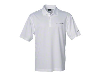 Men's Nike Polo Shirt with Camaro Logo; White