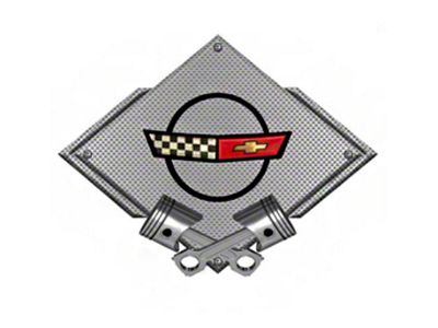 Metal Carbon Fiber Style Signs; C4 Logo