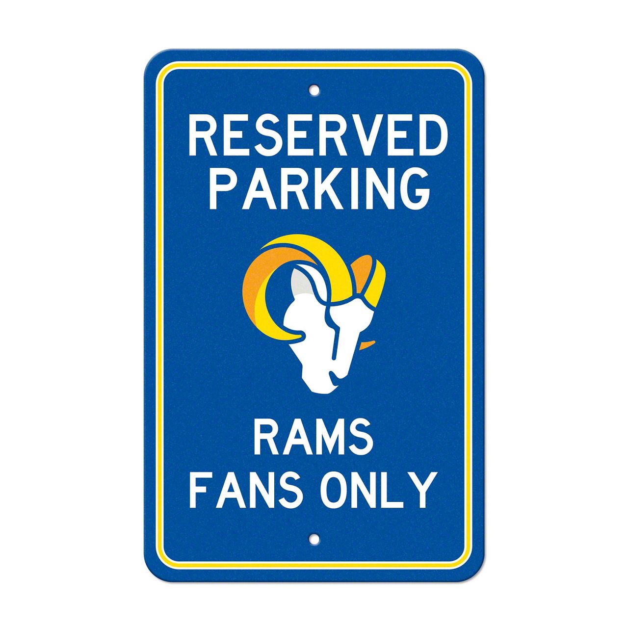 Universal EK Parking Sign with Los Angeles Rams Logo; Blue - Free Shipping