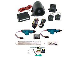 Power Lock Kit with Standard Alarm, Door and Trunk Keyless Entry; 2-Door (Universal; Some Adaptation May Be Required)