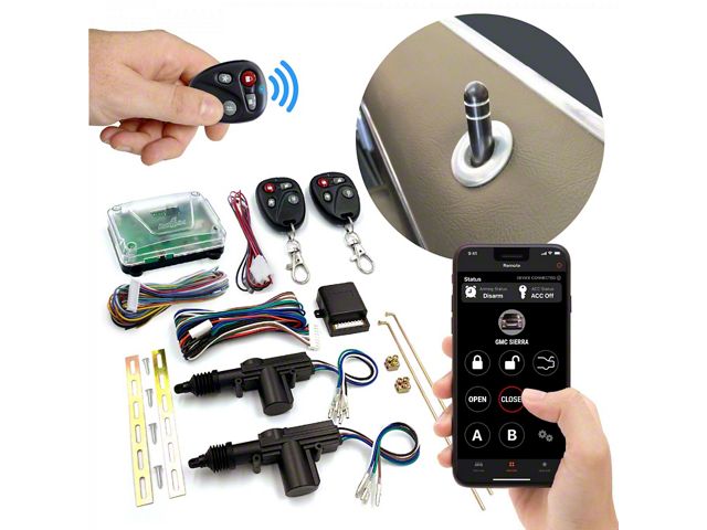 Universal EK Remote Keyless Entry System and Power Lock Kit; 2-Door ...