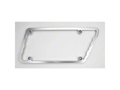 Tennessee Shaped License Plate Frame; Chrome (Universal; Some Adaptation May Be Required)