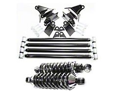 Triangulated 4-Link Rear Suspension Kit with Coil-Overs; 300 lb./in. Spring Rate (Universal; Some Adaptation May Be Required)