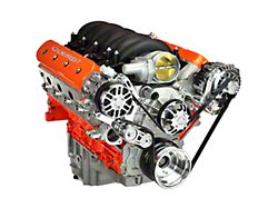 Victory Series Chevy LS Pulley Kit with Alternator and A/C Pulleys; Polished