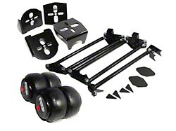 Weld-On 4-Link Rear Air Ride Suspension Kit with Air Bags (Universal; Some Adaptation May Be Required)
