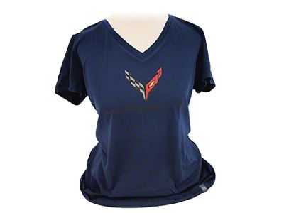 Women's C8 Next Generation V-Neck T-Shirt; Navy