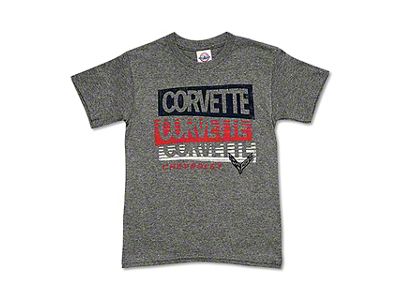 Youth Corvette T-Shirt; Gray