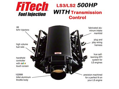 FiTech Fuel Injection Ultimate LS3/L92 500HP Intake Manifold Kit with Trans Control (Universal; Some Adaptation May Be Required)