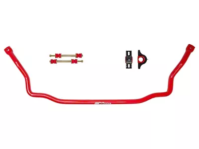 UMI Performance 1-1/4-Inch Solid Front Sway Bar with Billet Mounts; Red (70-81 Camaro)