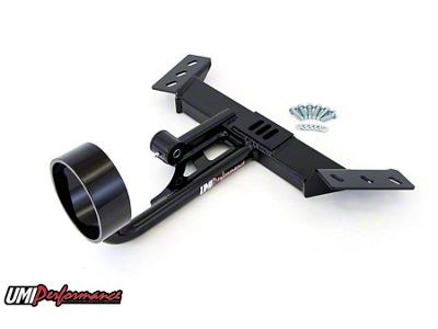 UMI Performance 700R4/T5 Transmission Tunnel Mounted Torque Arm Mount with Driveshaft Loop; Black (82-92 Camaro)