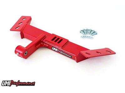 UMI Performance 700R4/T5 Transmission Tunnel Mounted Torque Arm Mount; Red (82-92 Camaro)