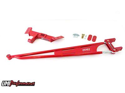UMI Performance 700R4/T5 Transmission Tunnel Mounted Torque Arm; Red (82-92 Camaro)