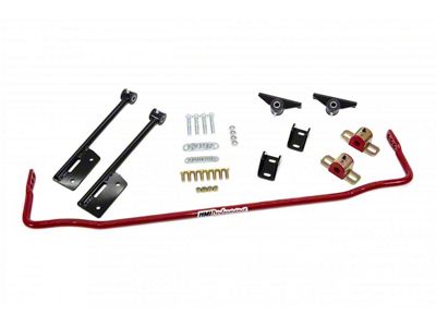 UMI Performance Adjustable Rear Sway Bar with Poly Mounts; Red (70-81 Camaro)