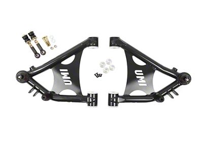 UMI Performance Front Lower Arms for Coil-Overs; Delrin Bushings; Black (82-92 Camaro)