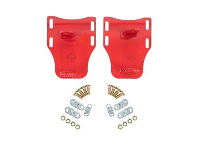 UMI Performance K-Member LS Motor Mounts; Red (82-92 Camaro w/ UMI K-Member)