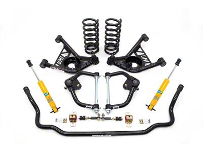 UMI Performance Non-Adjustable Street Front Handling Kit; Black (70-81 Camaro)