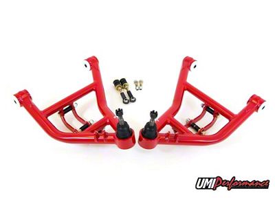 UMI Performance Race Tubular Front Lower A-Arms; Red (70-81 Camaro)