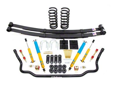UMI Performance Stage 1 2-Inch Lowering Handling Kit; Black (70-81 Camaro)