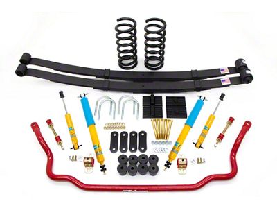 UMI Performance Stage 1 2-Inch Lowering Handling Kit; Red (70-81 Camaro)