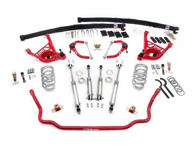 UMI Performance Stage 3.5 2-Inch Lowering Handling Kit; Red (70-81 Camaro)