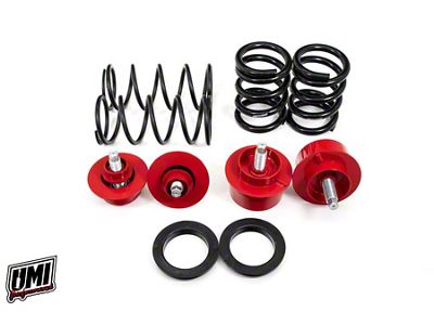 UMI Performance Street Front and Rear Weight Jack System; 1050/200 lb. Spring Rate; Red (82-92 Camaro)