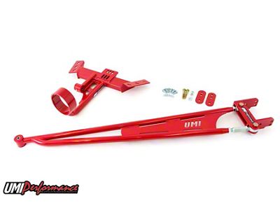 UMI Performance TH350/T5 Transmission Tunnel Mounted Torque Arm with Driveshaft Loop; Red (82-92 Camaro)