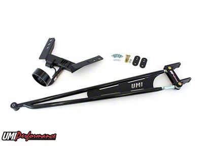 UMI Performance TH400 Transmission Tunnel Mounted Torque Arm with Driveshaft Loop; Black (82-92 Camaro)