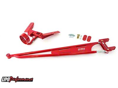 UMI Performance TH400 Transmission Tunnel Mounted Torque Arm with Driveshaft Loop; Red (82-92 Camaro)