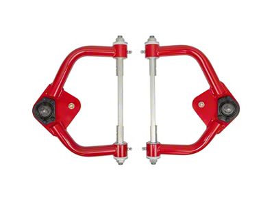 UMI Performance Tubular Front Upper A-Arms with Tall Ball Joints; Red (70-81 Camaro)