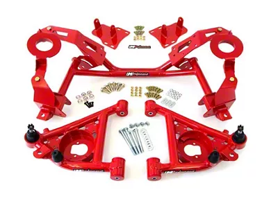 UMI Performance Tubular K-Member and A-arm Package for LSX Engine and Factory Springs; Red (82-92 Camaro)