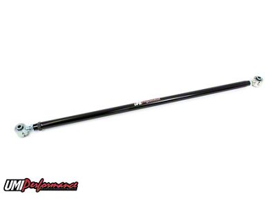 UMI Performance Double Adjustable Rear Panhard Bar; Roto-Joints; Mild Steel; Black (82-92 Camaro)