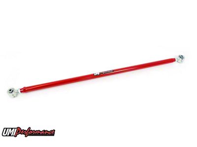 UMI Performance Double Adjustable Rear Panhard Bar; Roto-Joints; Mild Steel; Red (82-92 Camaro)