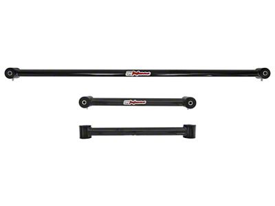 UMI Performance Non-Adjustable Rear Lower Control Arm and Panhard Bar Kit; Black (82-92 Camaro)