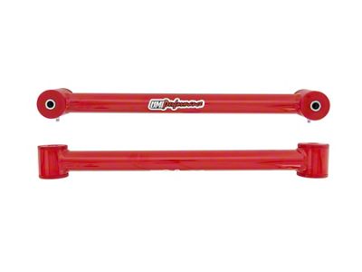 UMI Performance Non-Adjustable Rear Lower Control Arms; Red (82-92 Camaro)