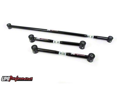 UMI Performance On-Car Adjustable Rear Lower Control Arm and Panhard Bar Kit; Black (82-92 Camaro)