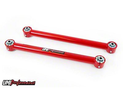 UMI Performance Rear Lower Control Arms; Roto-Joints; Red (82-92 Camaro)