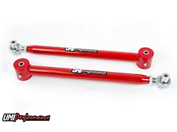 UMI Performance Single Adjustable Rear Lower Control Arms; Chromoly; Red (82-92 Camaro)