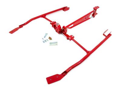 UMI Performance 3-Point Subframe Connector and Tunnel Mounted Torque Arm Kit; Red (93-02 Firebird Coupe)