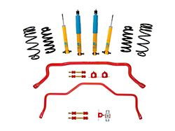 UMI Performance Bilstein Shock, Lowering Spring and Sway Bar Kit; Red (93-02 Firebird)