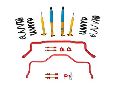 UMI Performance Bilstein Shock, Lowering Spring and Sway Bar Kit; Red (93-02 Firebird)